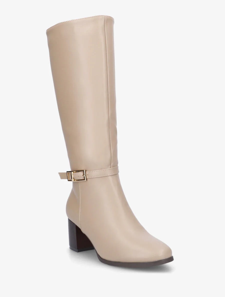 Bottes classiques à boucle - Beige - Image 2