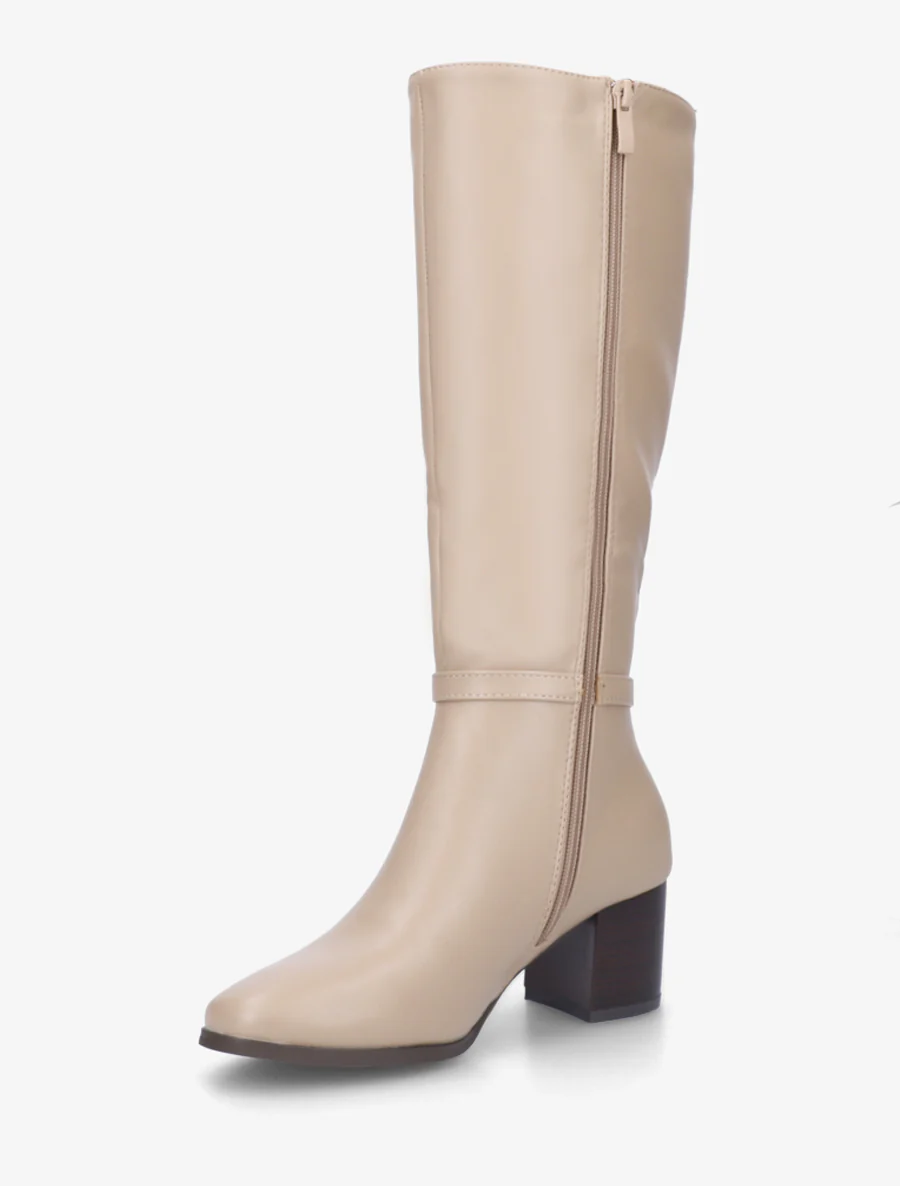 Bottes classiques à boucle - Beige - Image 3