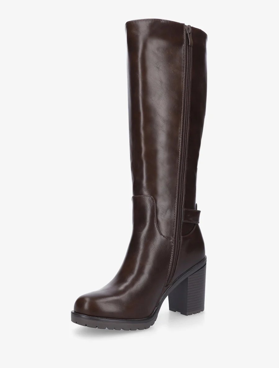 Bottes élastiquées à cadenas décoratif - Marron - Image 3