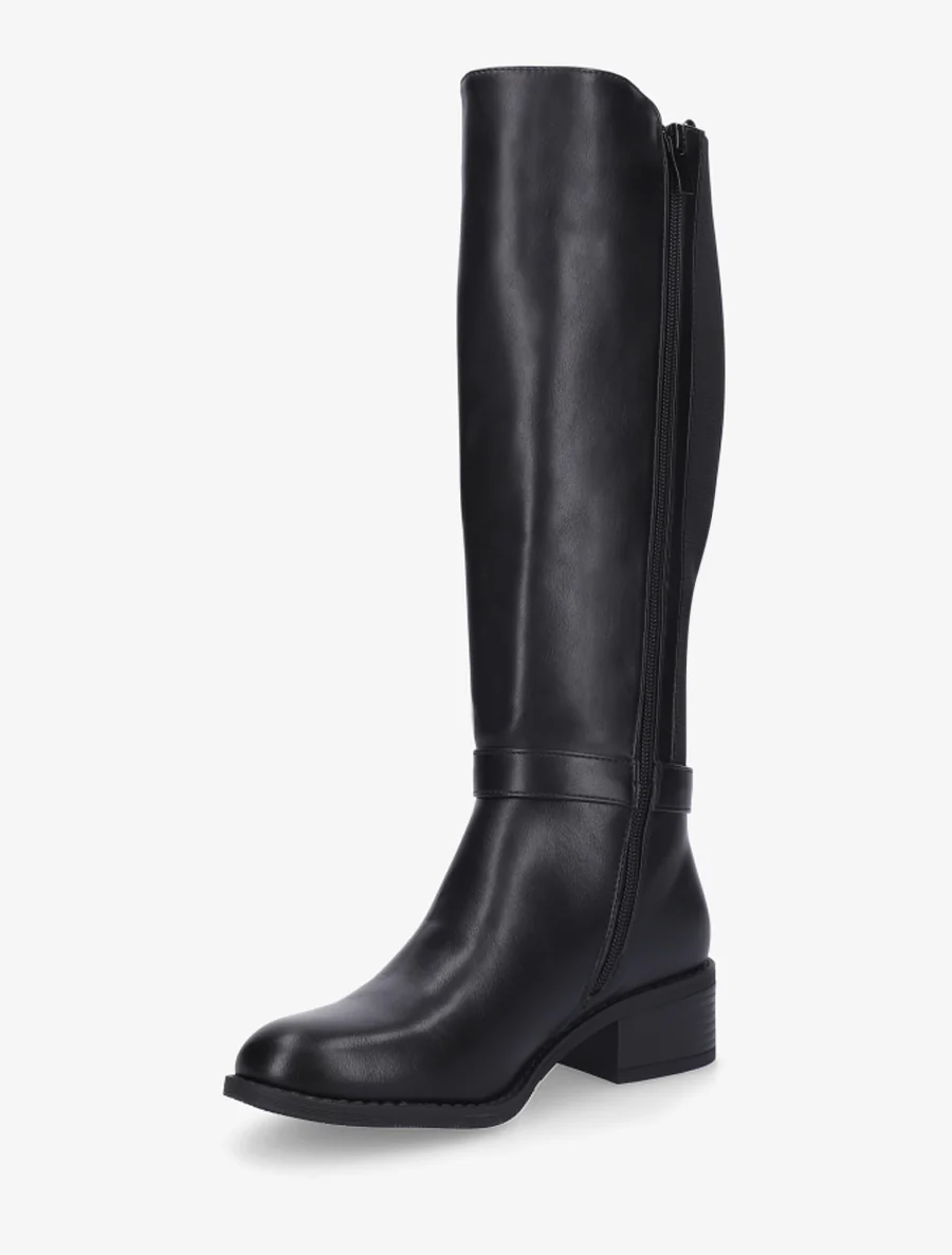 Bottes élastiquées à empiècement métallique - Noir - Image 3