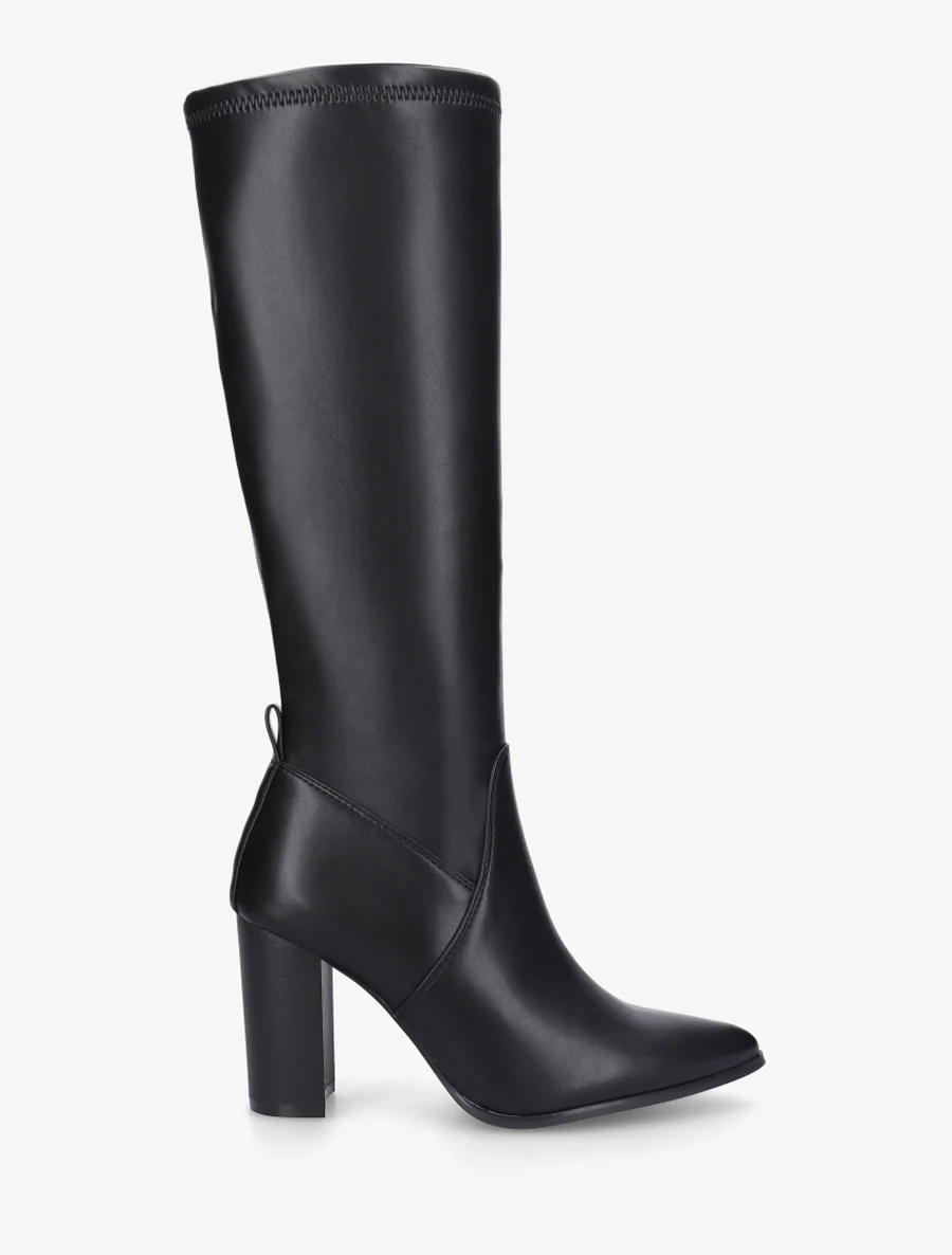 Bottes en simili à bout pointu - Noir
