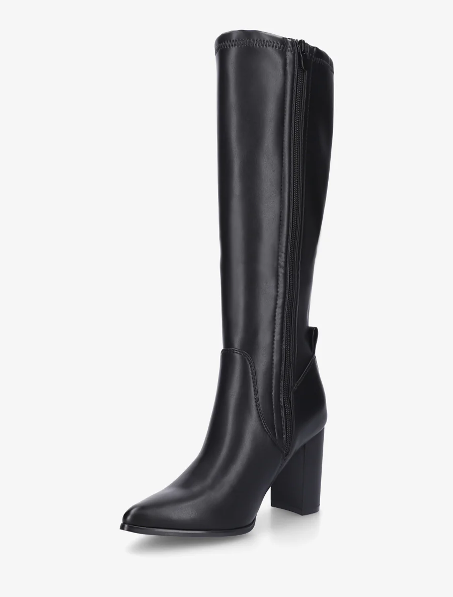 Bottes en simili à bout pointu - Noir - Image 3