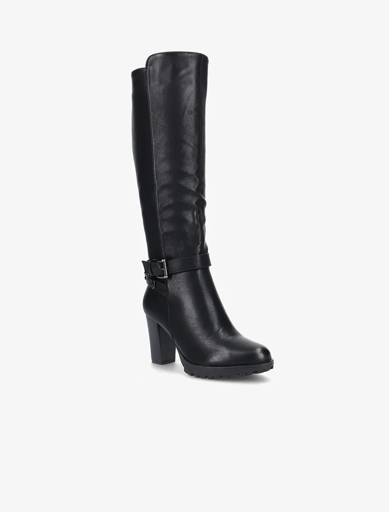 Bottes en simili à talon - noir - Image 3
