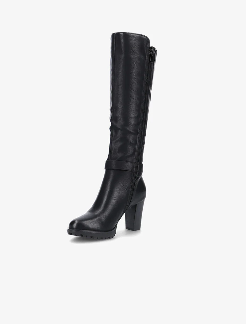 Bottes en simili à talon - noir - Image 4