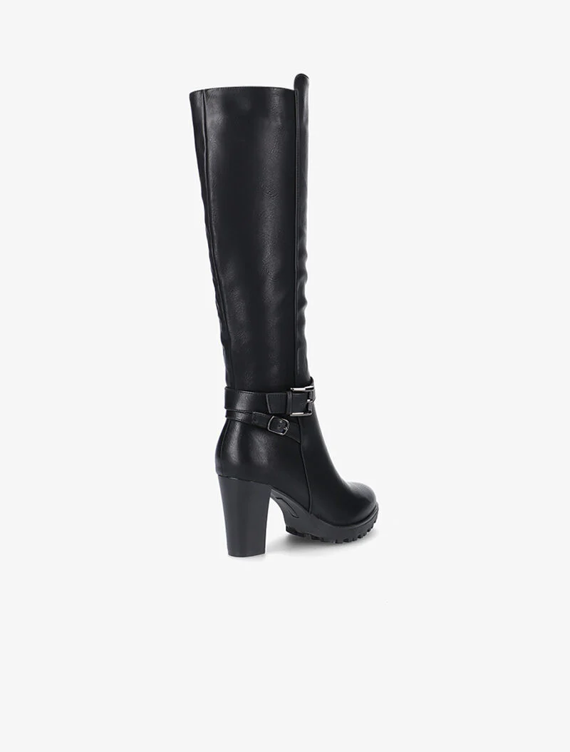 Bottes en simili à talon - noir - Image 5
