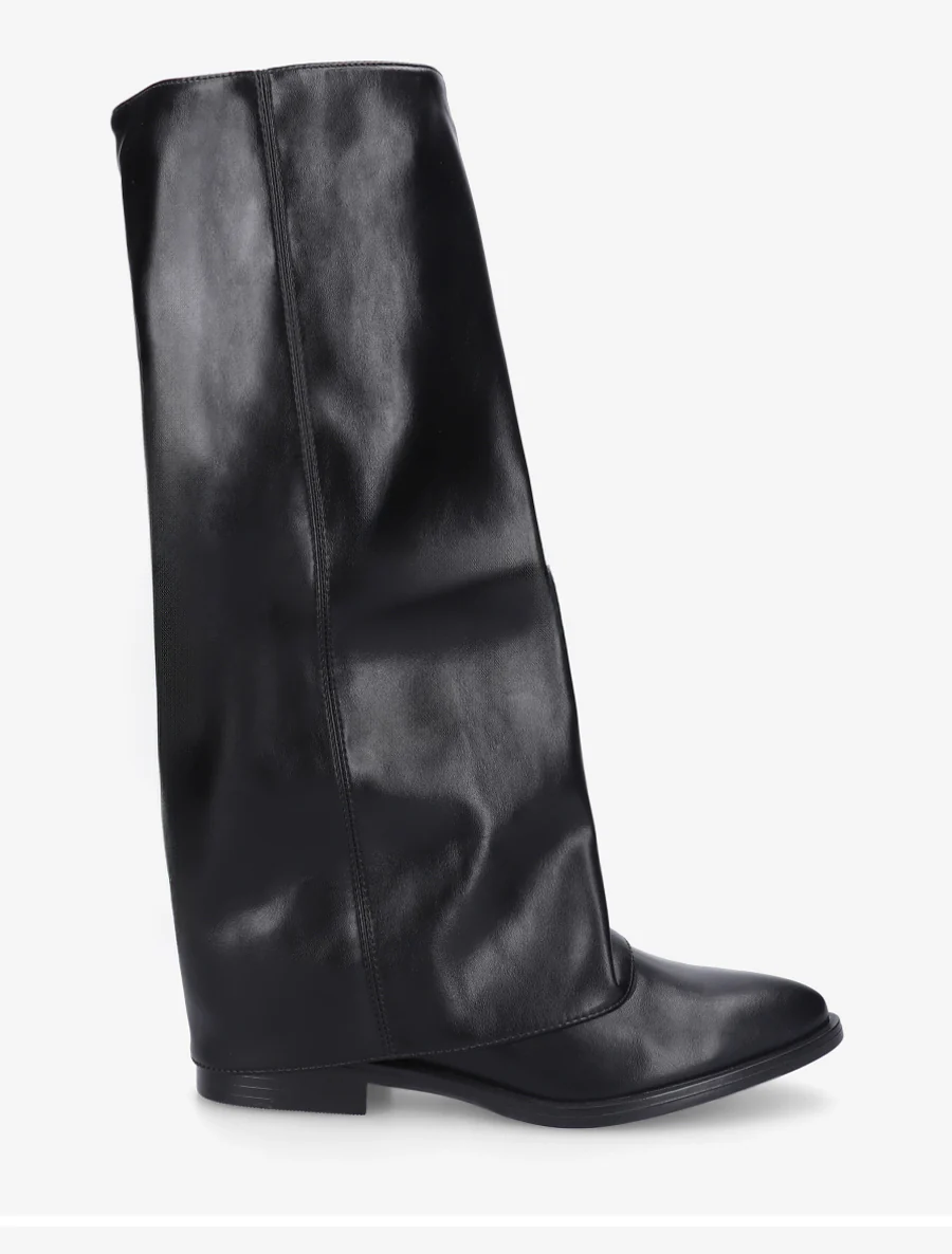 Bottes plates à revers - Noir