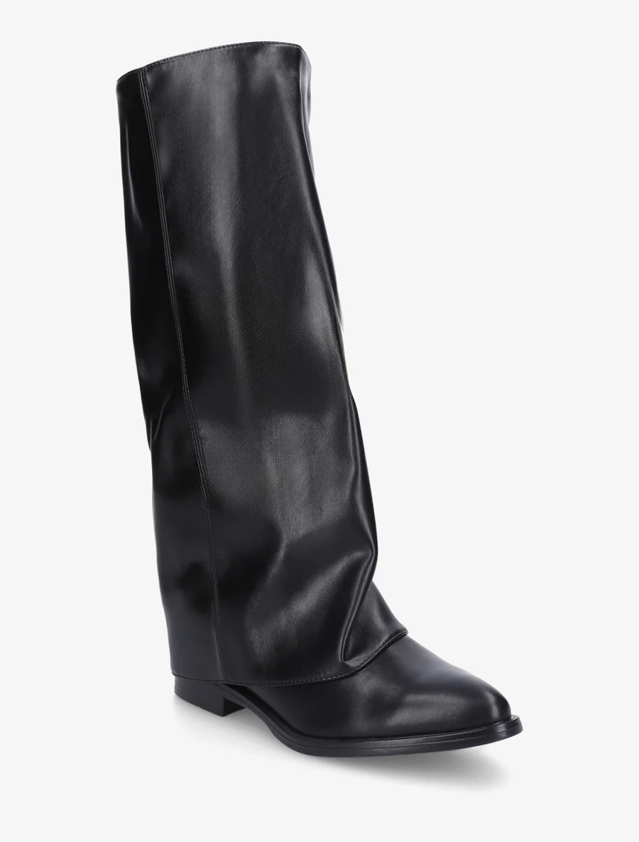 Bottes plates à revers - Noir - Image 2