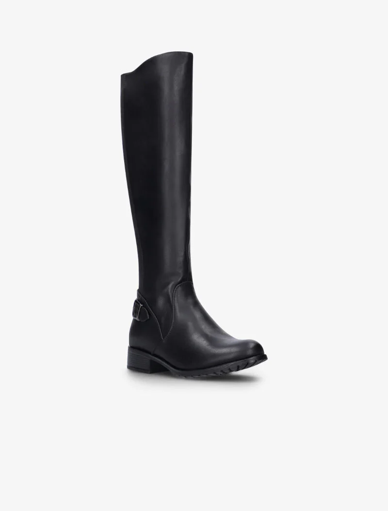 Bottes style cavalière à bandes stretch - noir - Image 2