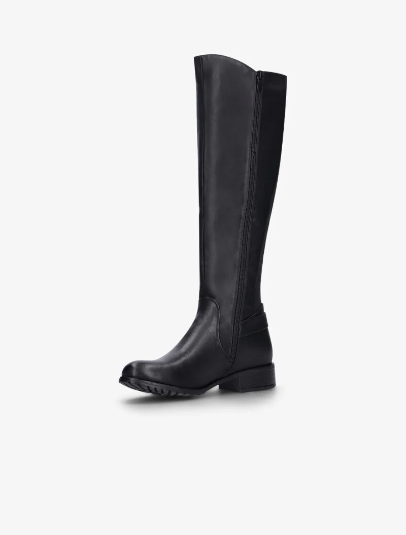 Bottes style cavalière à bandes stretch - noir - Image 3