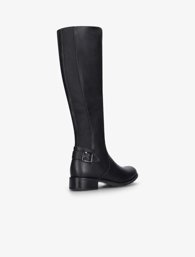 Bottes style cavalière à bandes stretch - noir - Image 4