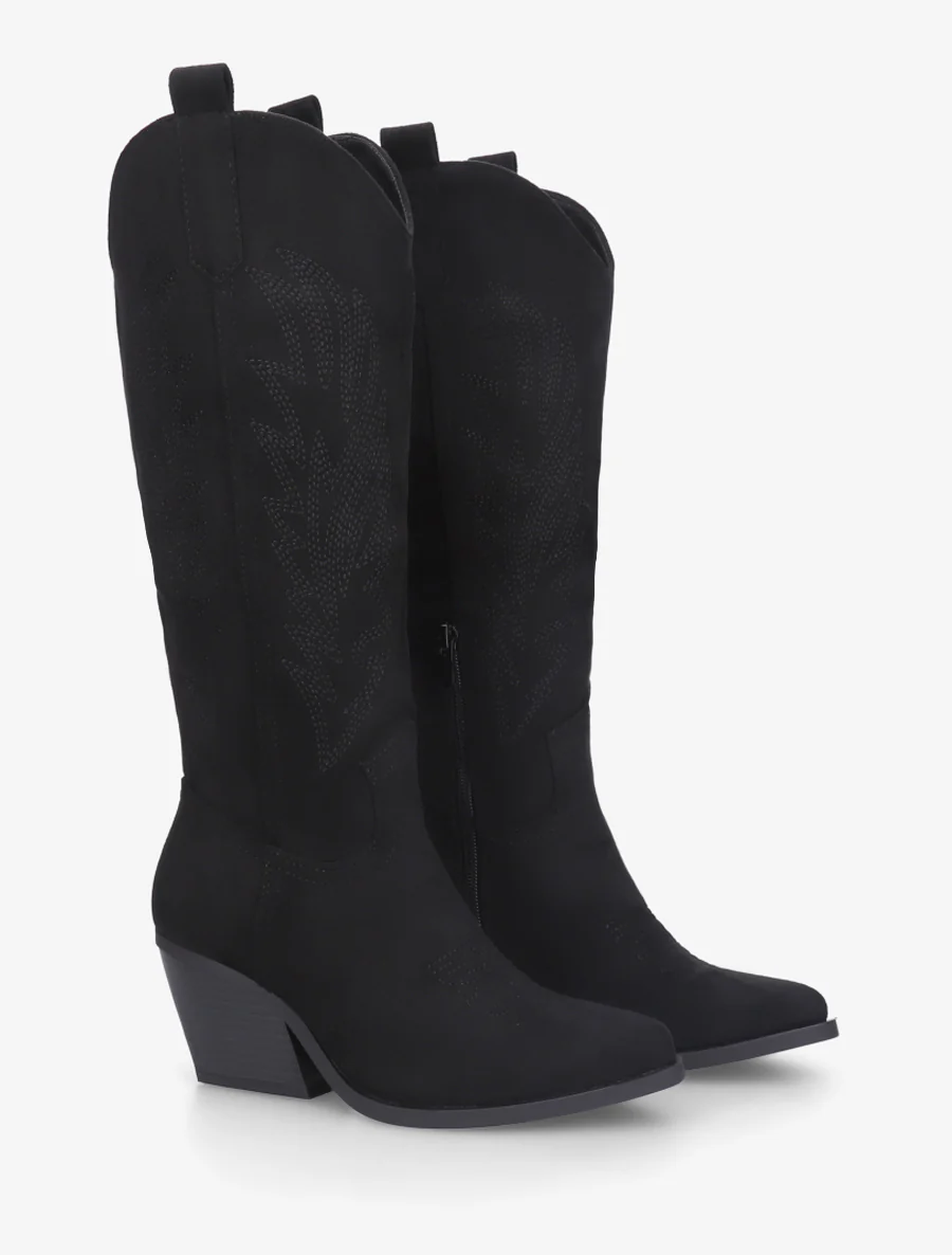 Bottes style santiags - Noir - Image 4