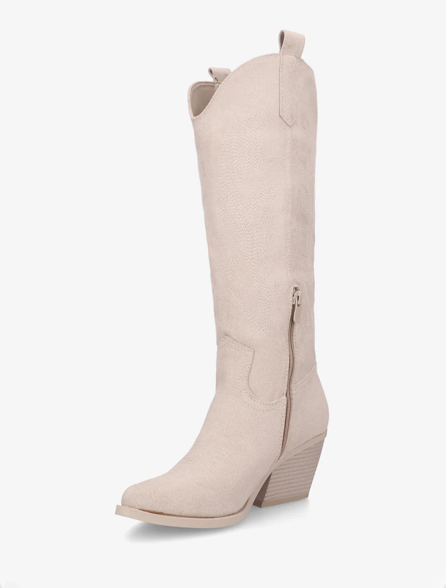 Bottes style santiags - Beige - Image 3