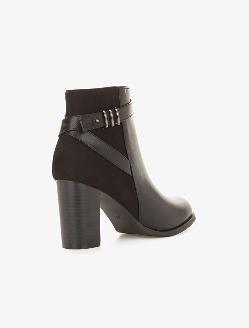 Bottines à brides croisées - noir - Image 4