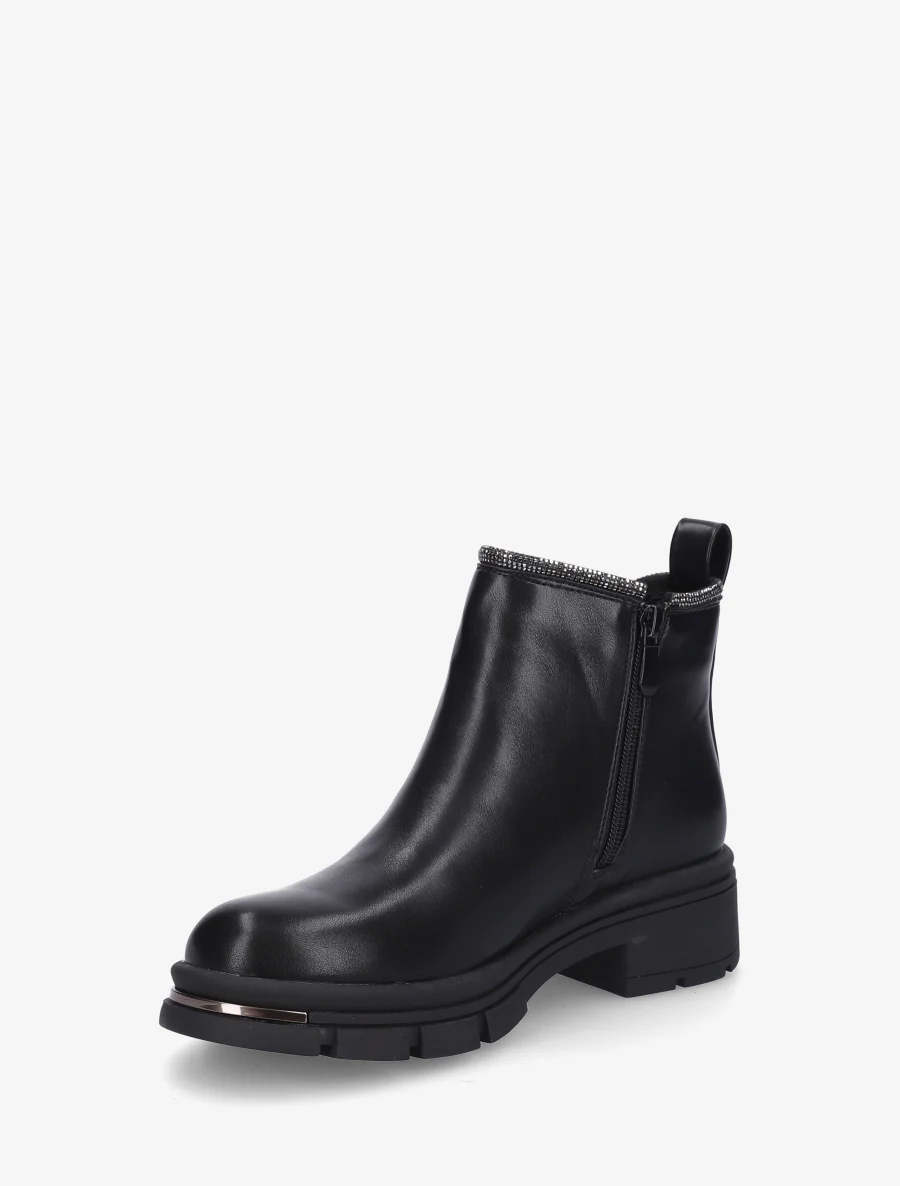 Bottines à cheville ornée de strass - Noir - Image 3