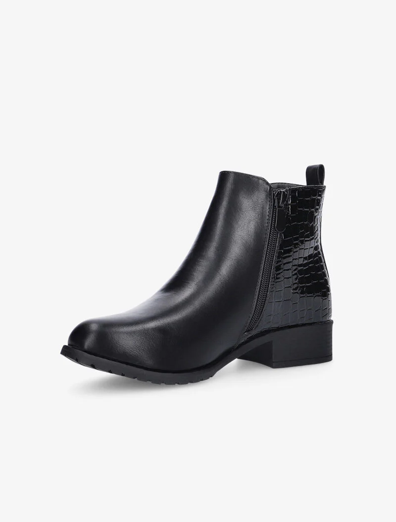 Bottines à contrefort écailles - noir - Image 3