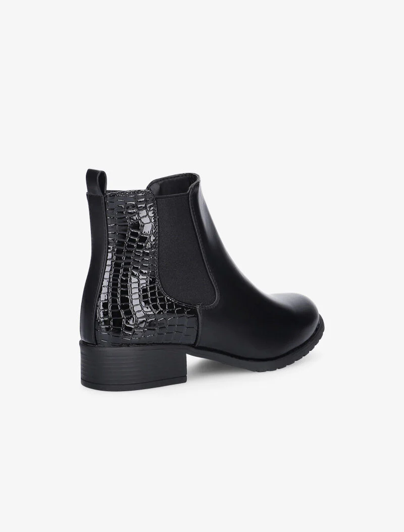 Bottines à contrefort écailles - noir - Image 4
