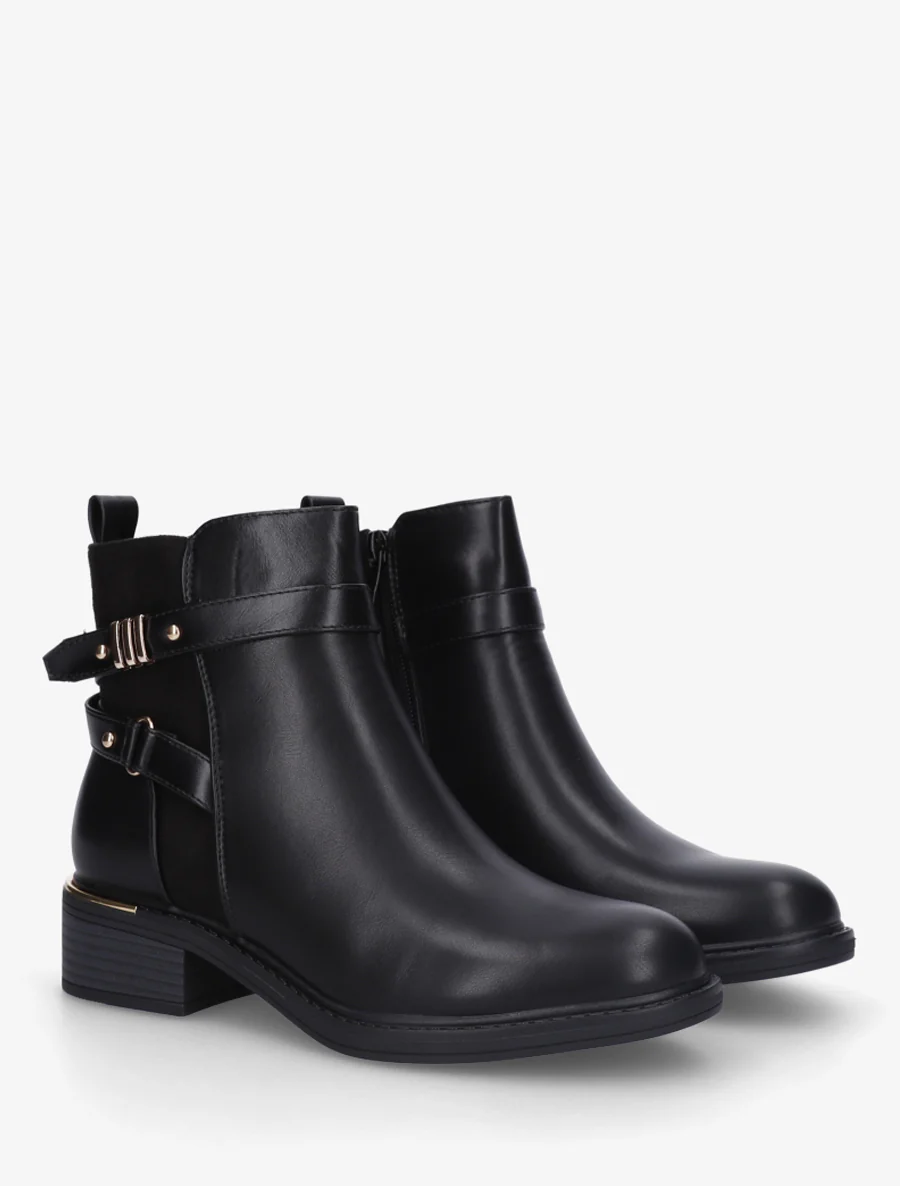 Bottines à contrefort en suédine - Noir - Image 4