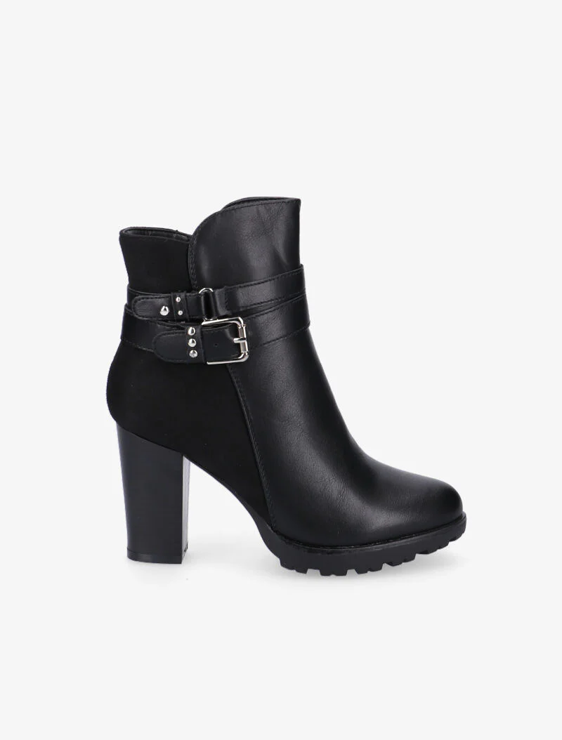Bottines à double sangles à la cheville - noir