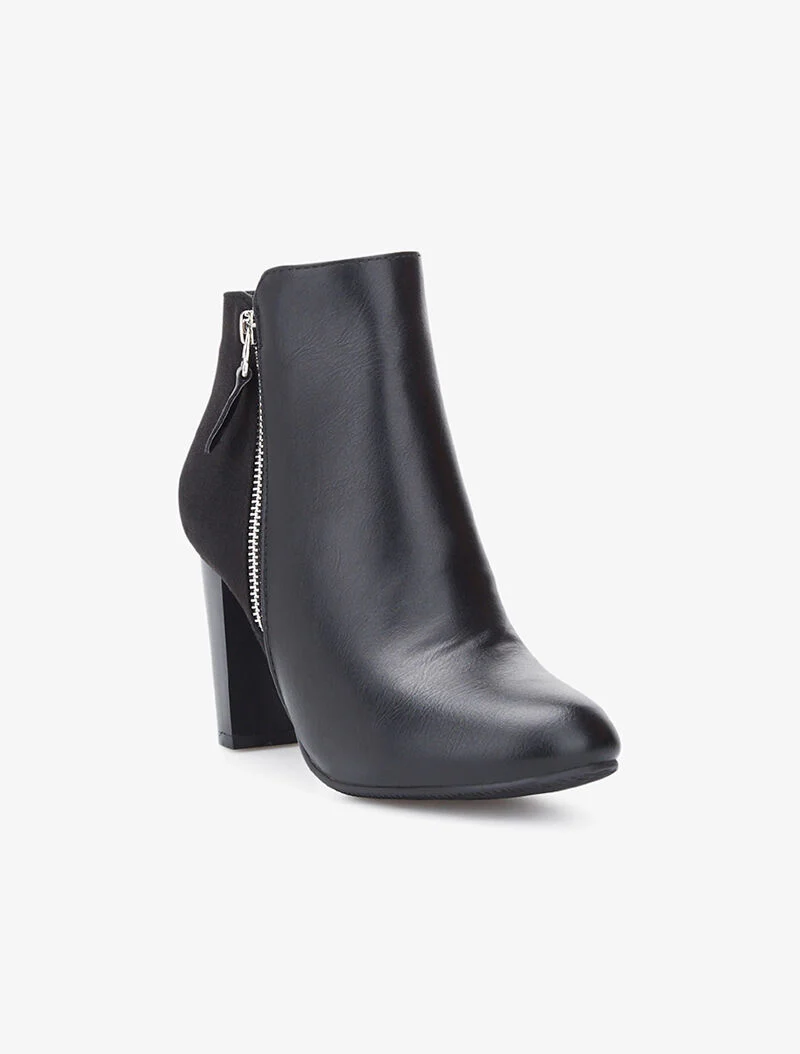 Bottines à quartiers zippés - noir - Image 2