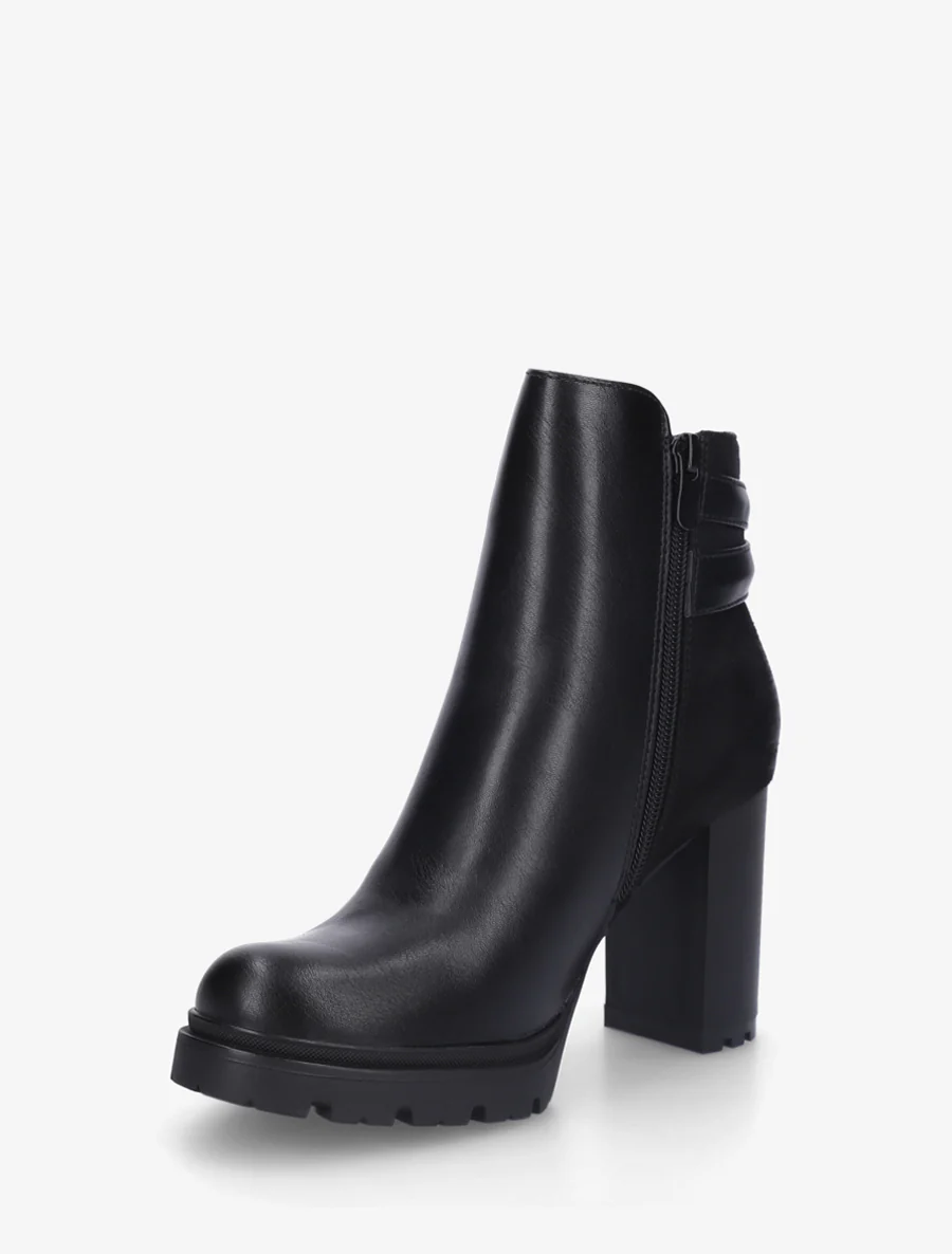 Bottines à talon et boucles - Noir - Image 3