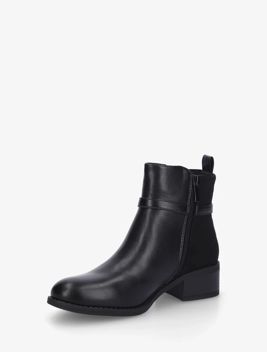 Bottines bi-matière élastiquées - Noir - Image 3
