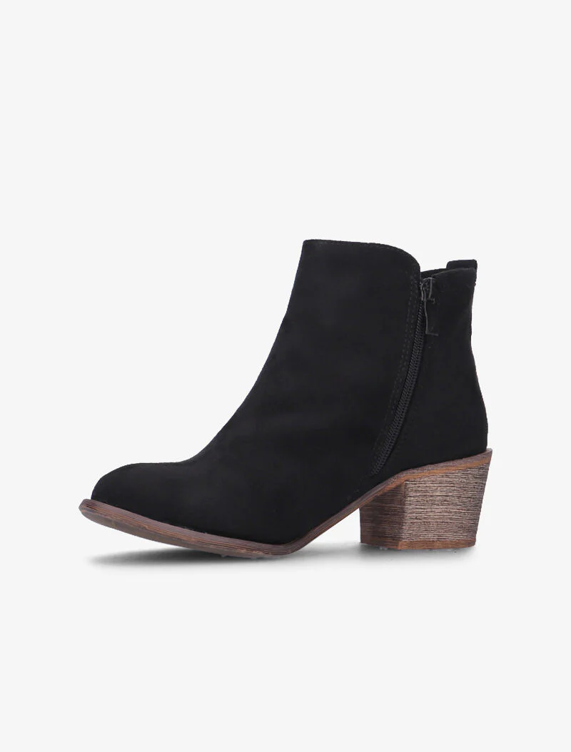 Bottines brodées style bohème - noir - Image 3