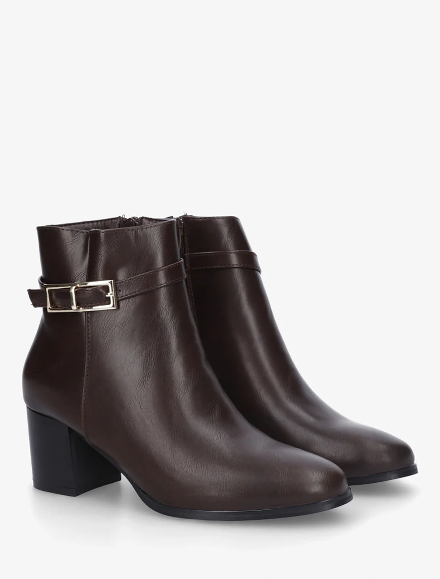 Bottines classiques à boucle - Marron - Image 4
