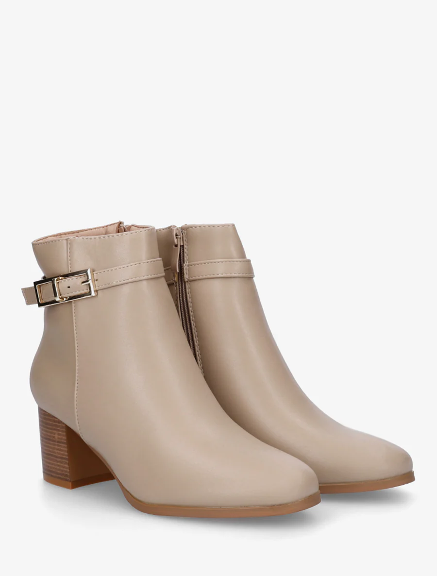 Bottines classiques à boucle - Beige foncé - Image 4