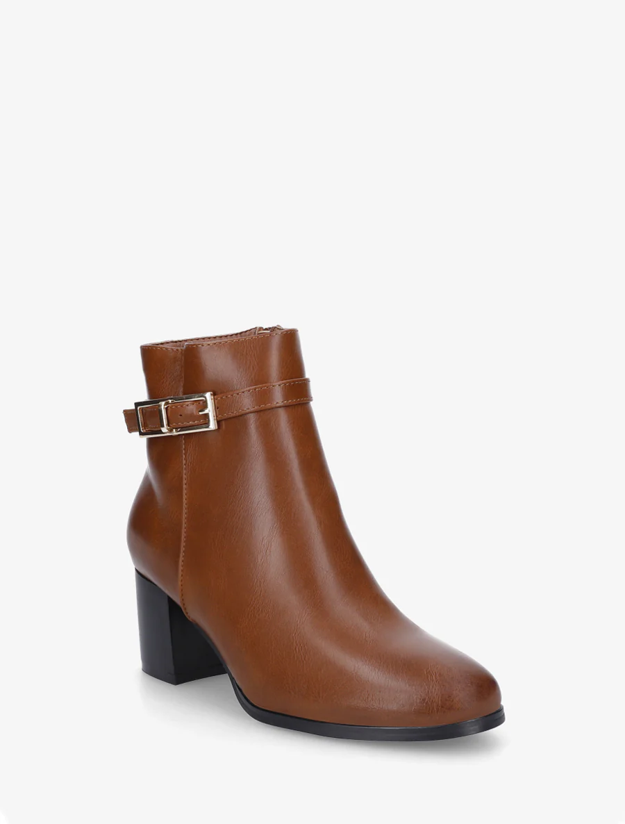 Bottines classiques à boucle - Camel - Image 2