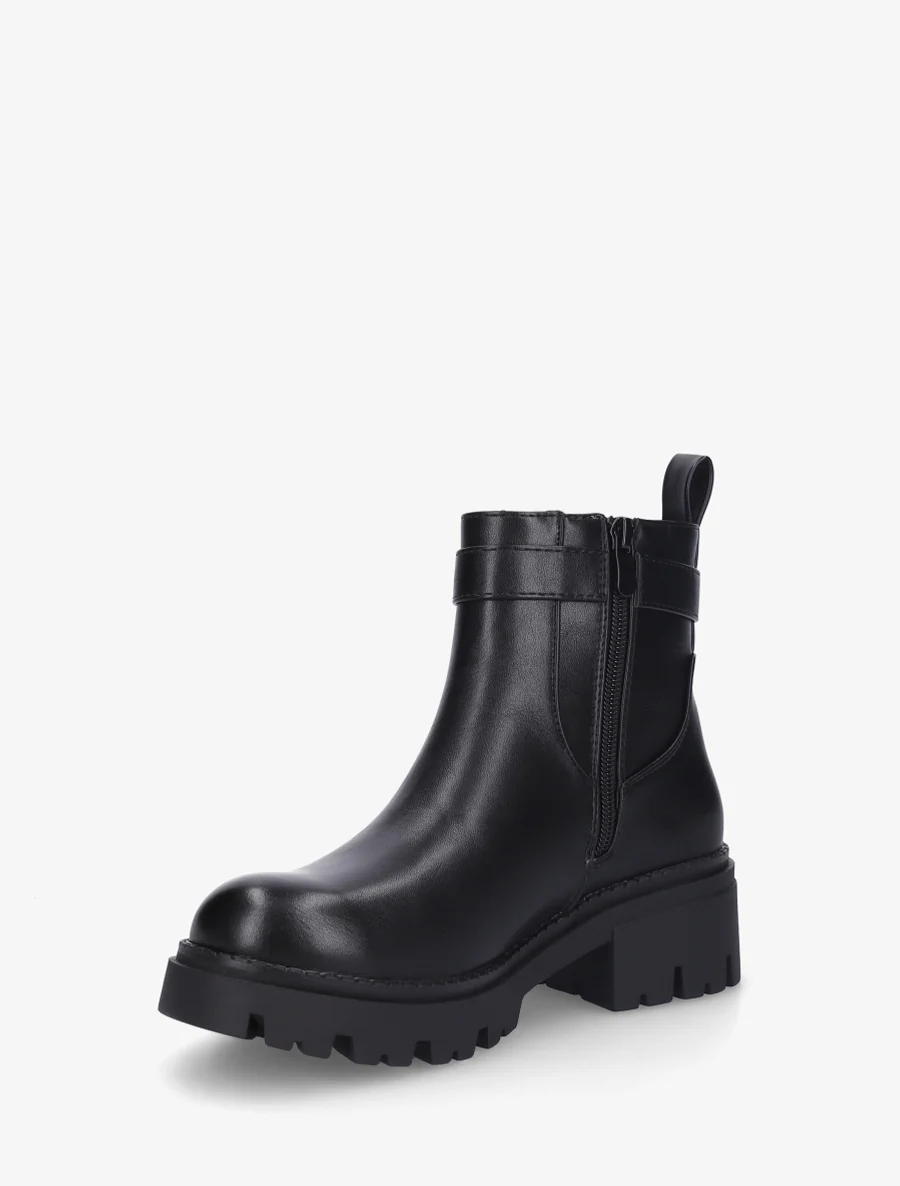 Bottines élastiquées à empiècement cadenas - Noir - Image 3