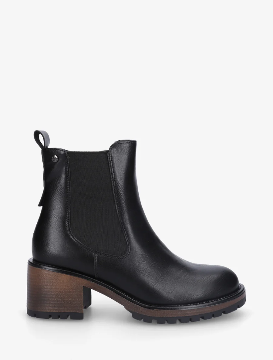 Bottines élastiquées à talon - Noir