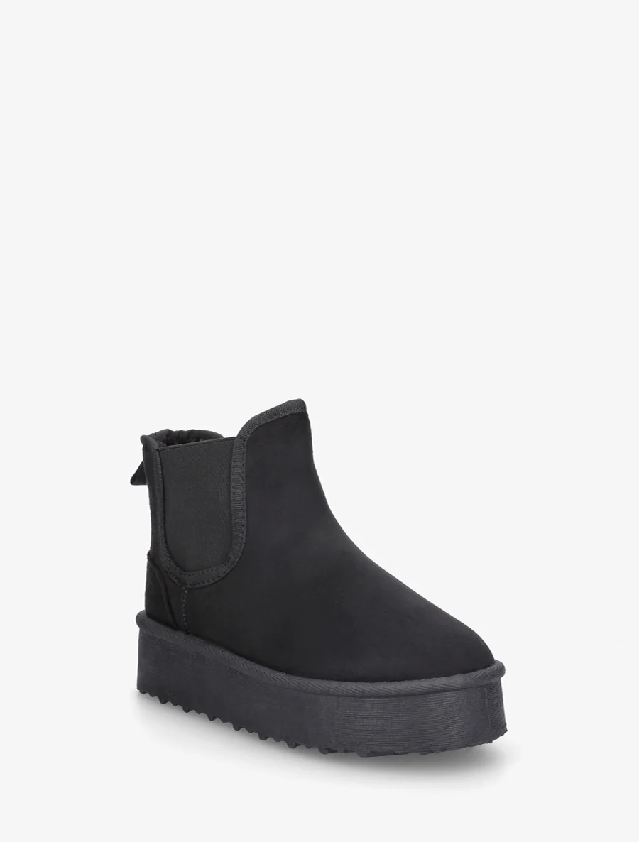 Bottines élastiquées en suédine - Noir - Image 2