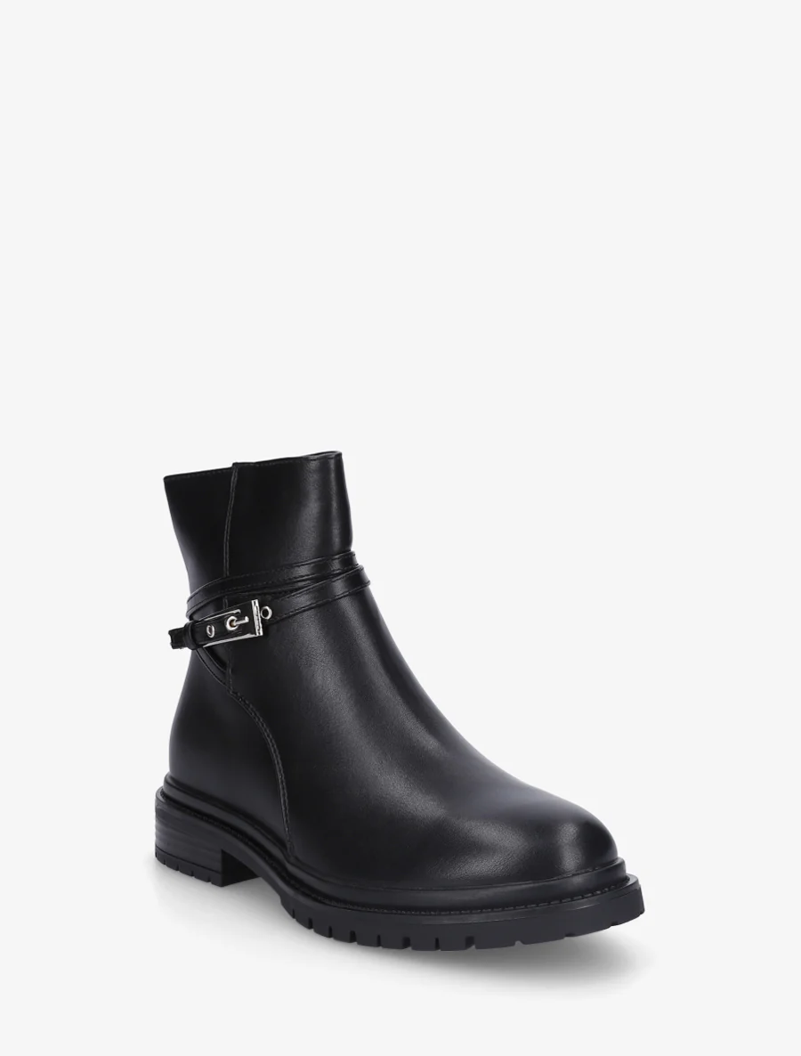 Bottines en simili sanglées - Noir - Image 2