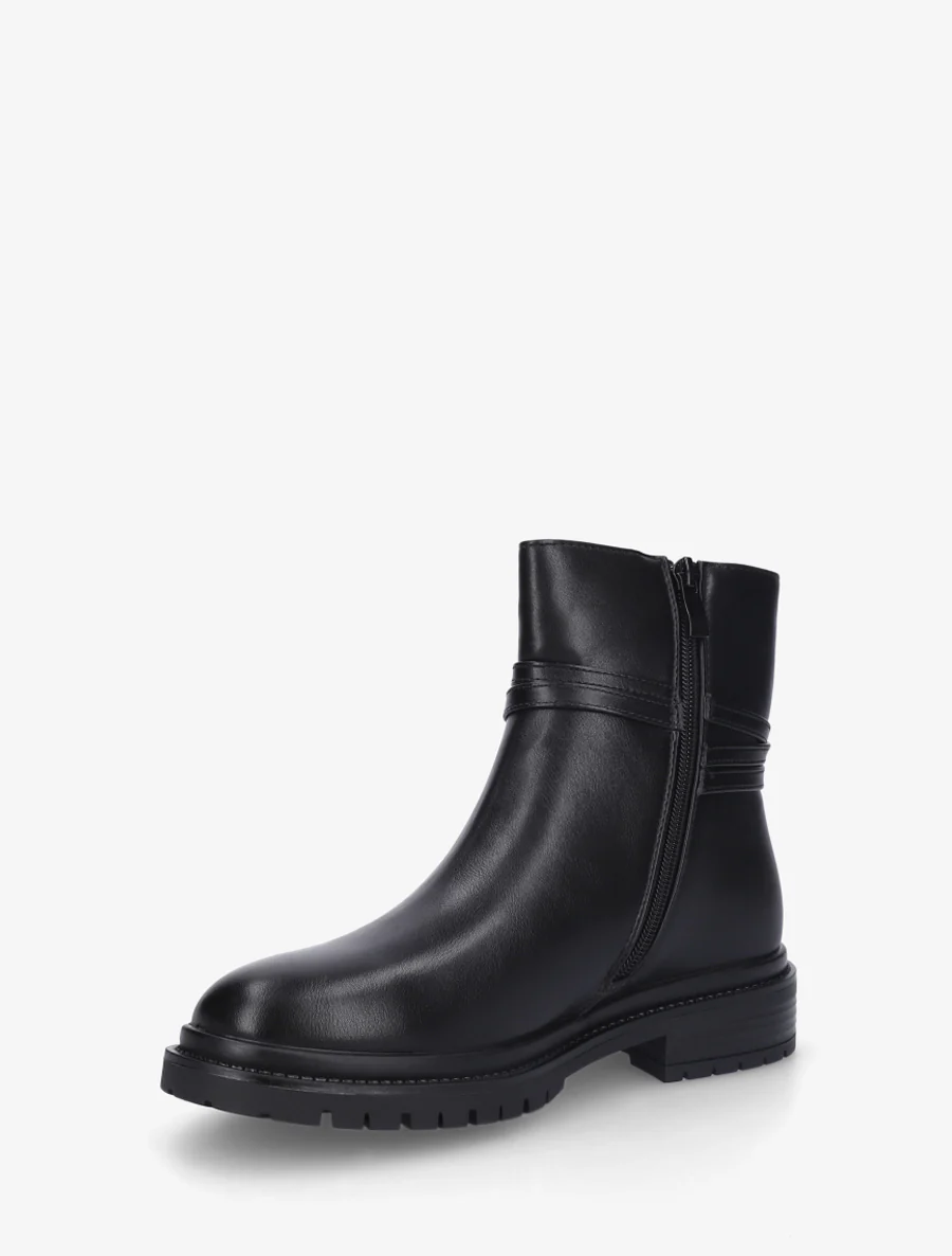 Bottines en simili sanglées - Noir - Image 3
