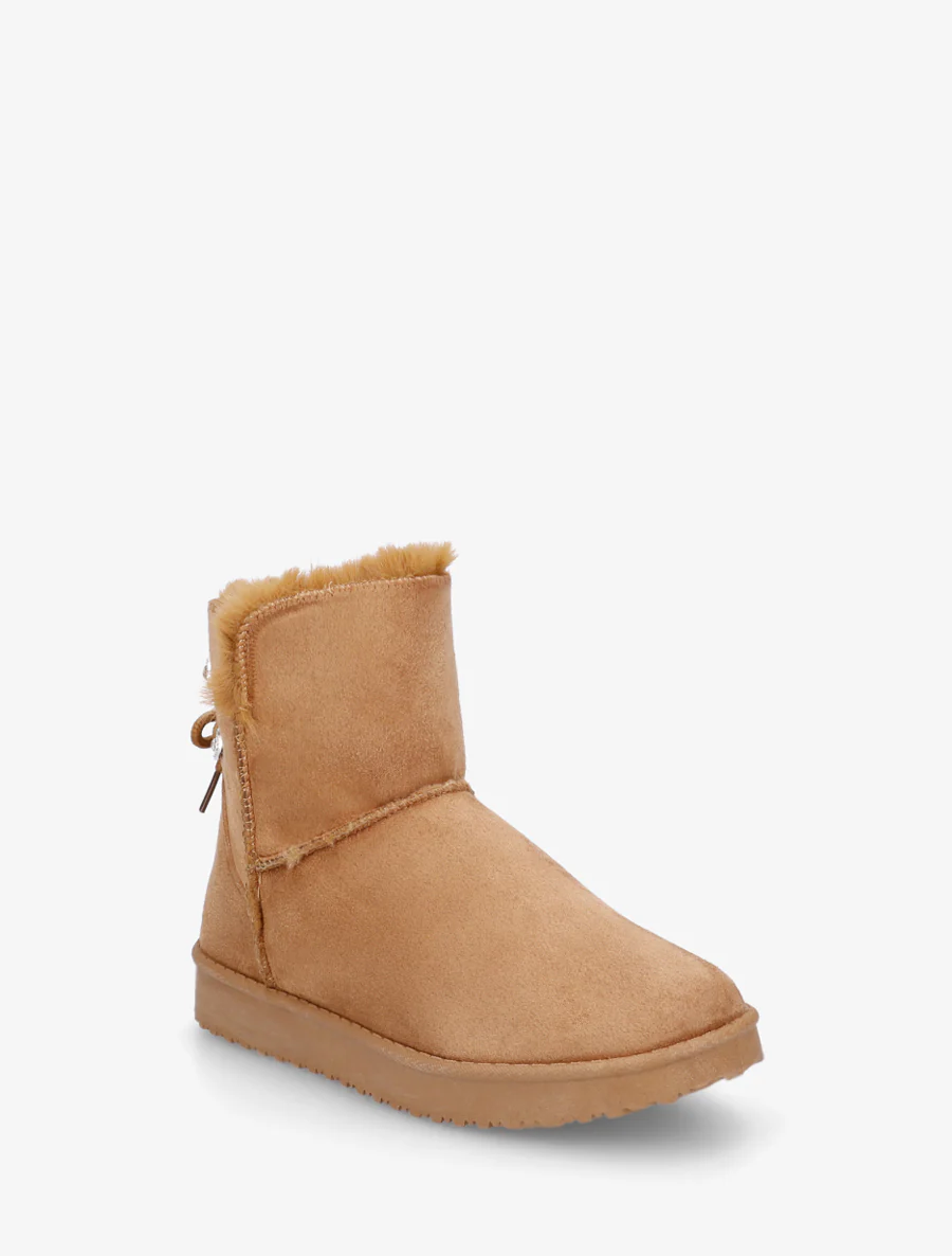 Bottines en suédine à strass - Camel - Image 2
