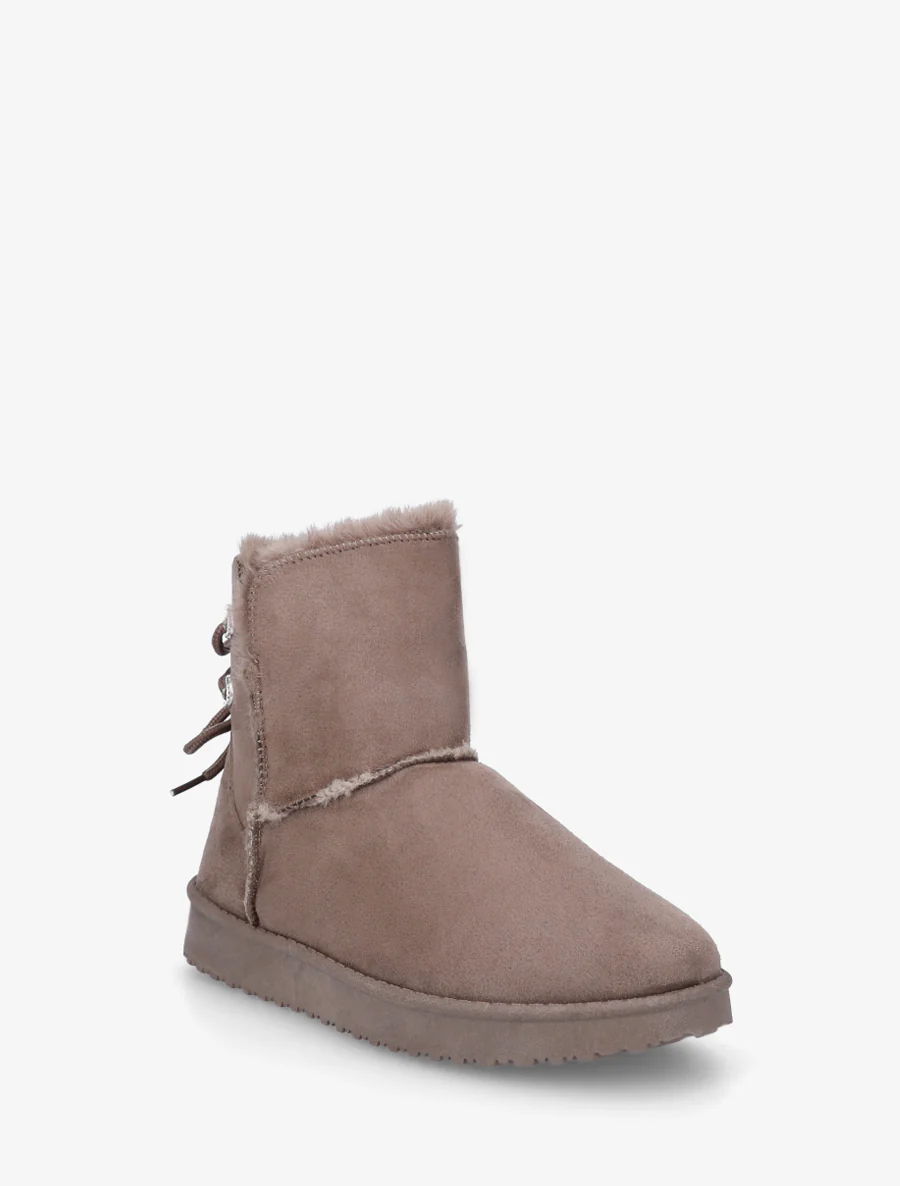 Bottines en suédine à strass - Taupe - Image 2