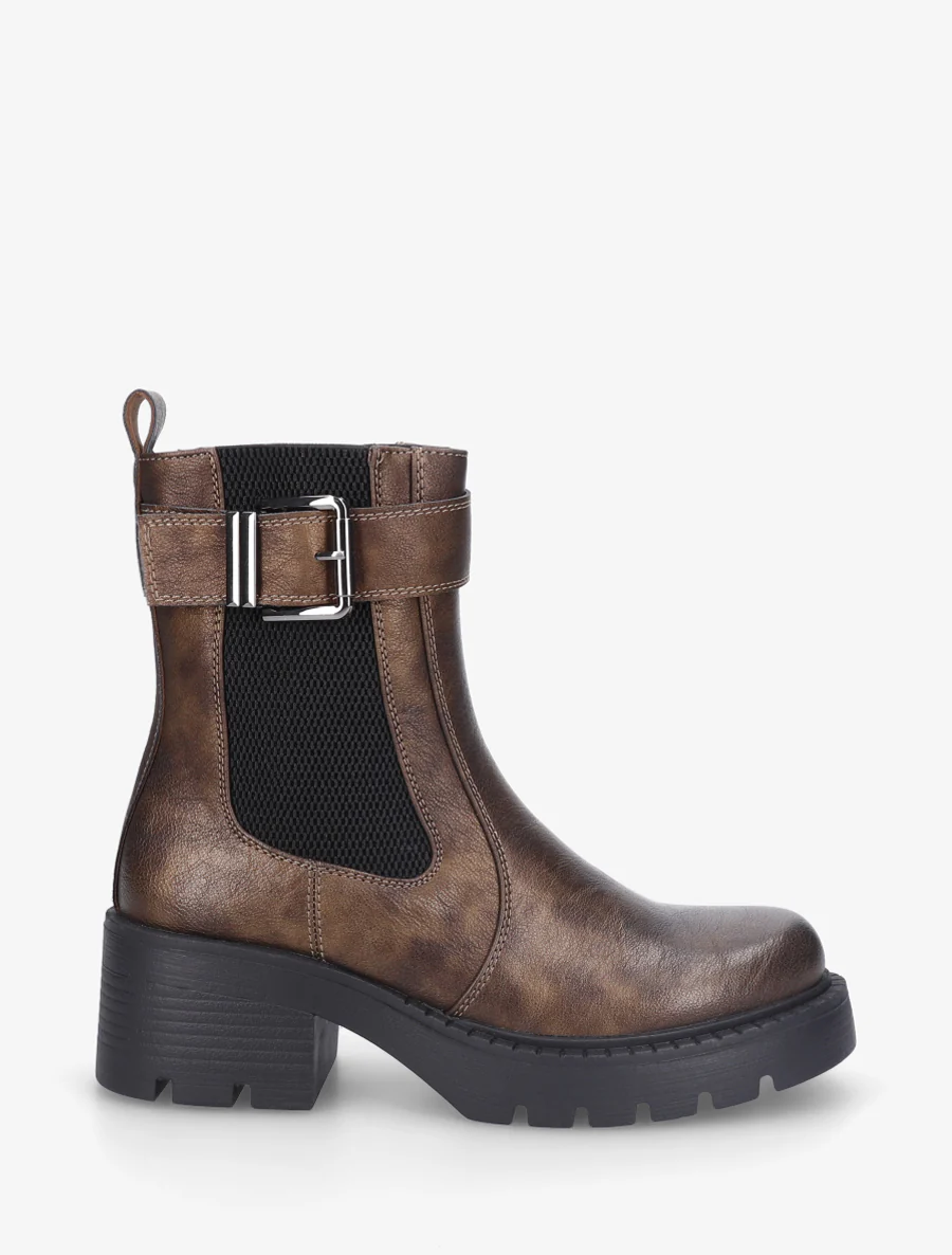 Bottines montantes à sangle - Bronze