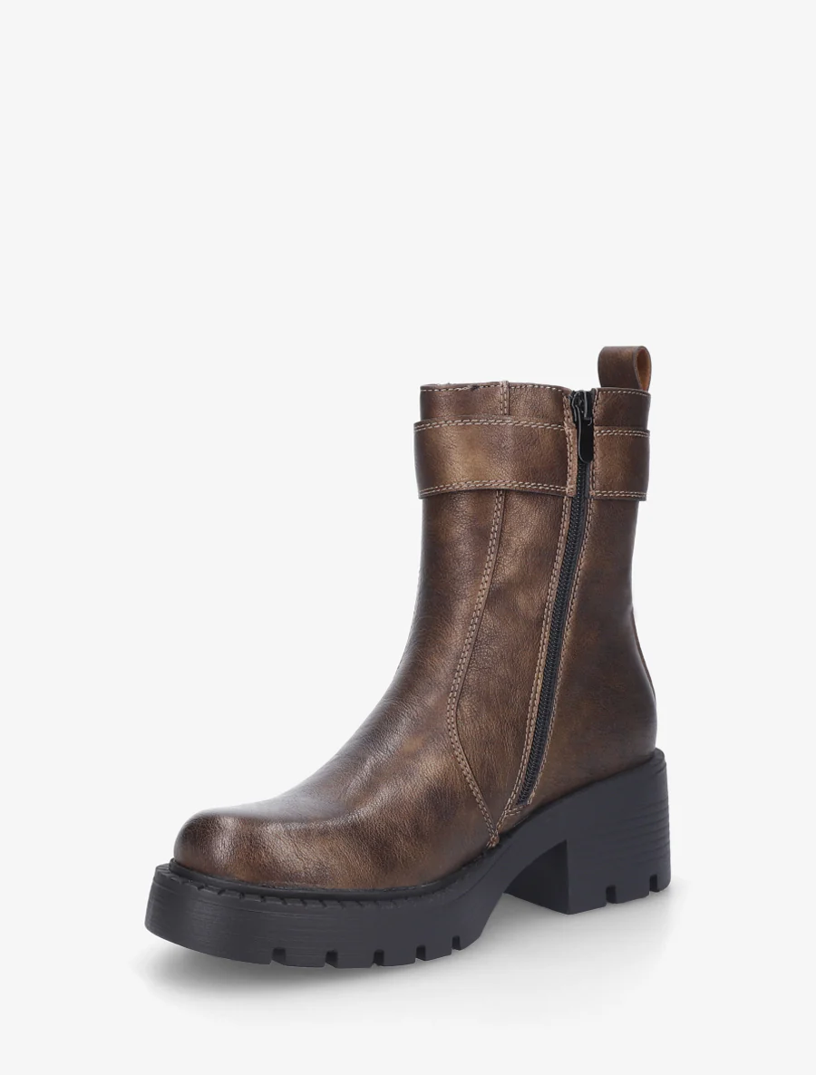 Bottines montantes à sangle - Bronze - Image 3