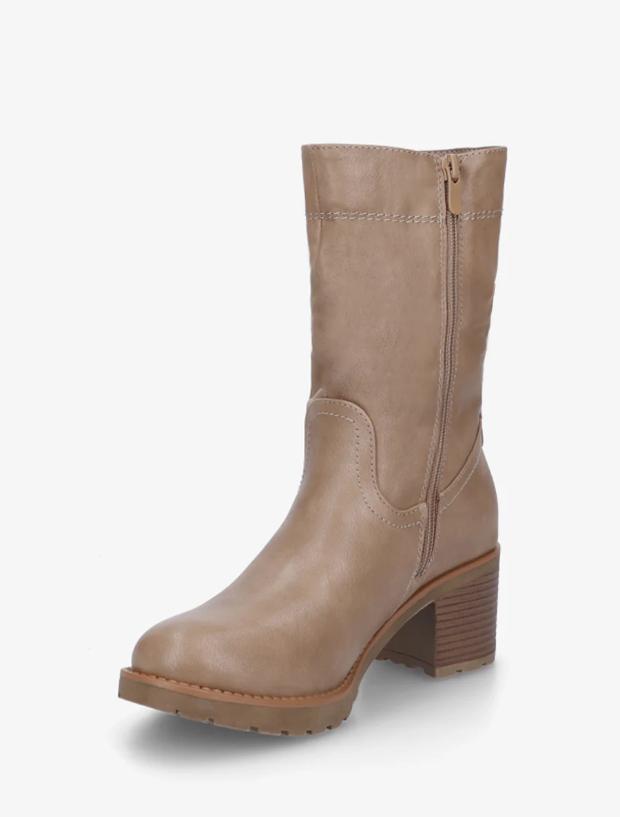 Bottines montantes classiques - Taupe - Image 3