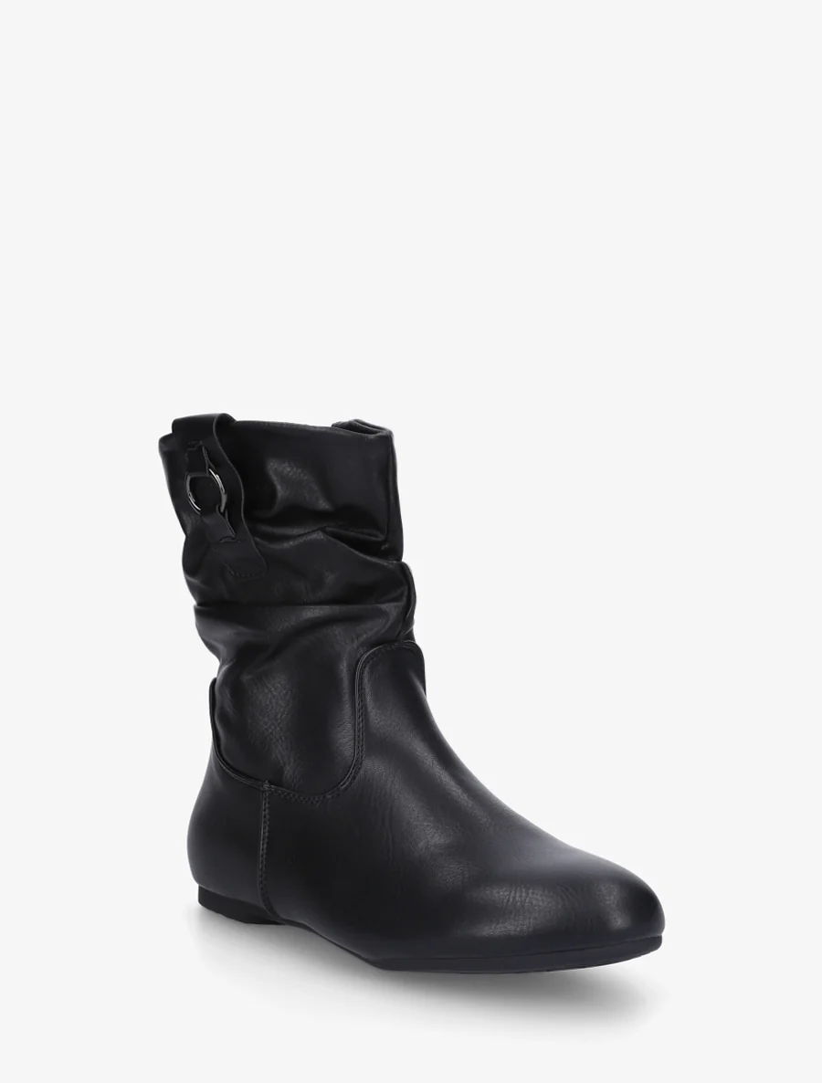 Bottines montantes effet froncé - Noir - Image 2