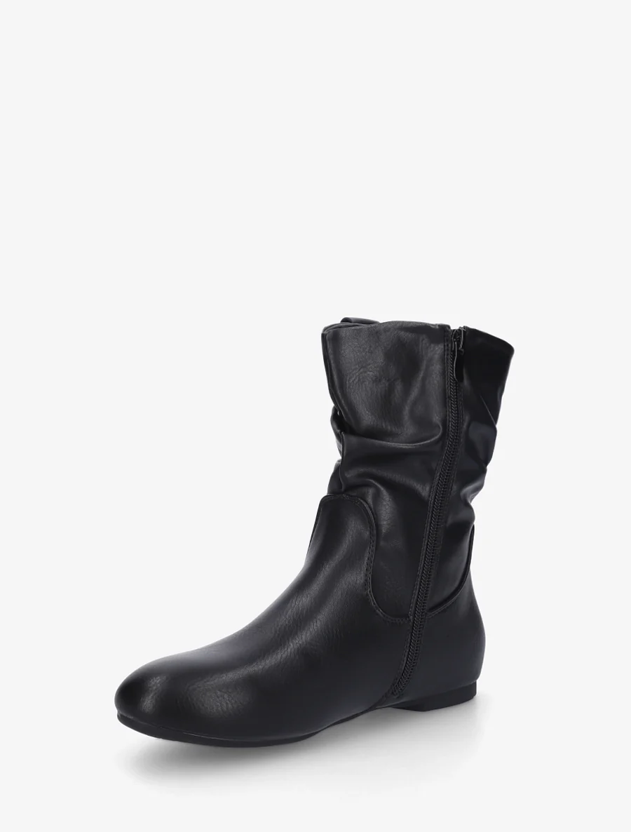 Bottines montantes effet froncé - Noir - Image 3