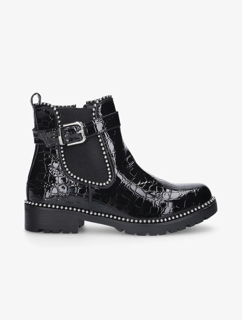 Bottines texturées à billes - noir - Image 2