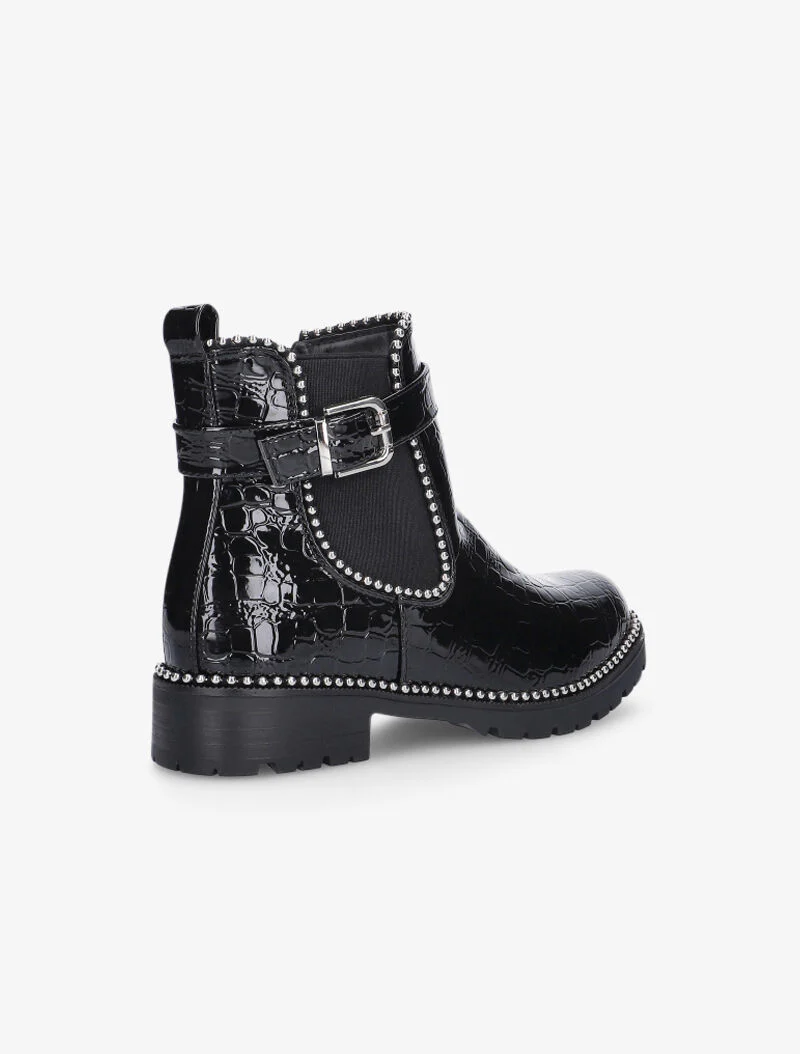 Bottines texturées à billes - noir - Image 5
