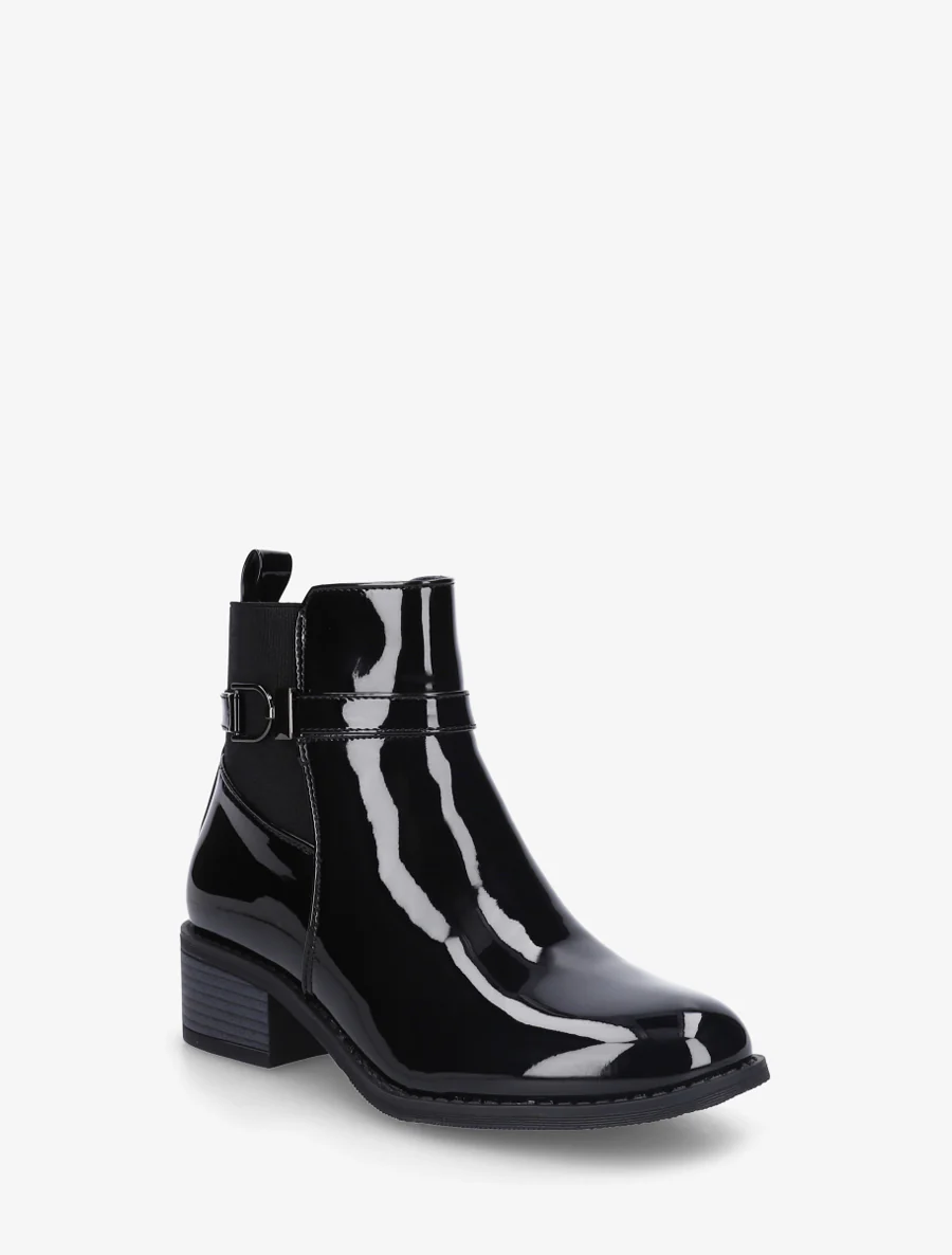 Bottines vernies à talon - Noir - Image 2