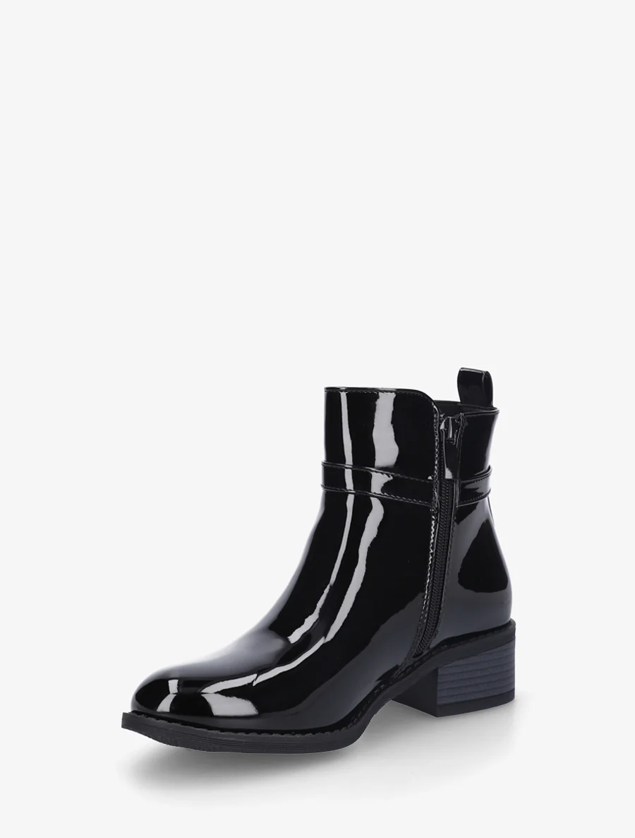 Bottines vernies à talon - Noir - Image 3