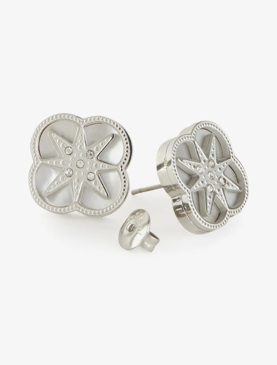Boucles d'oreilles étoiles ornées de zircons - Argent - Image 3