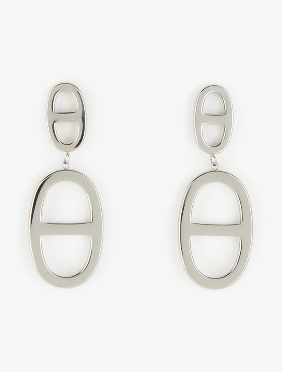 Boucles d'oreilles mailles marins - Argent - Image 2