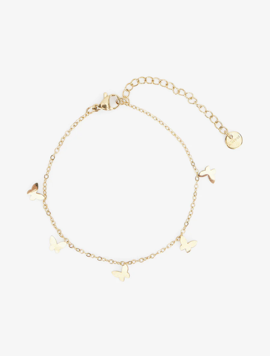 Bracelet à charms papillons - Or - Image 2
