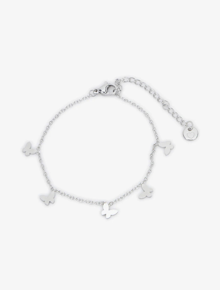 Bracelet à charms papillons - Argent - Image 2