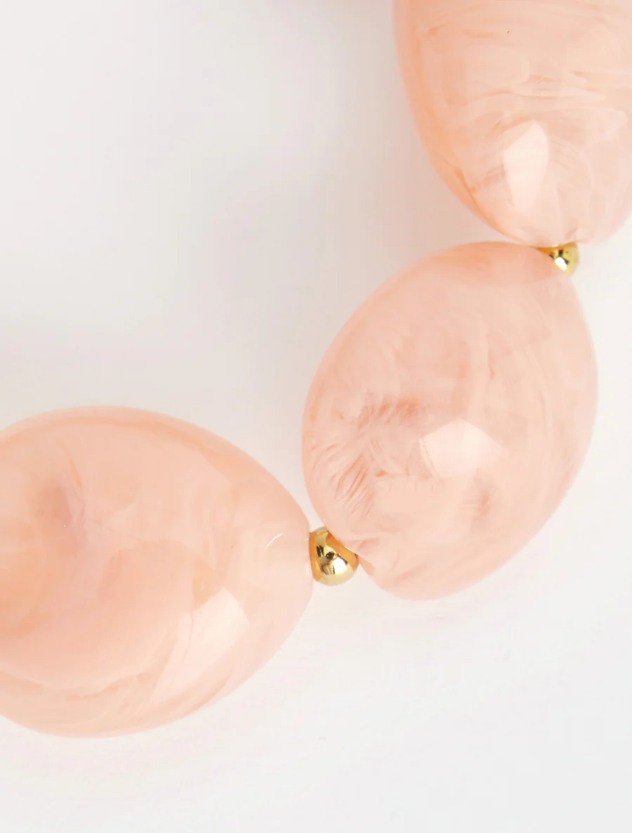 Bracelet à perles en résine - Rose - Image 3